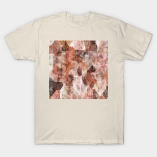 Rustic Shades of Browns Geometric Abstract Pattern T-Shirt